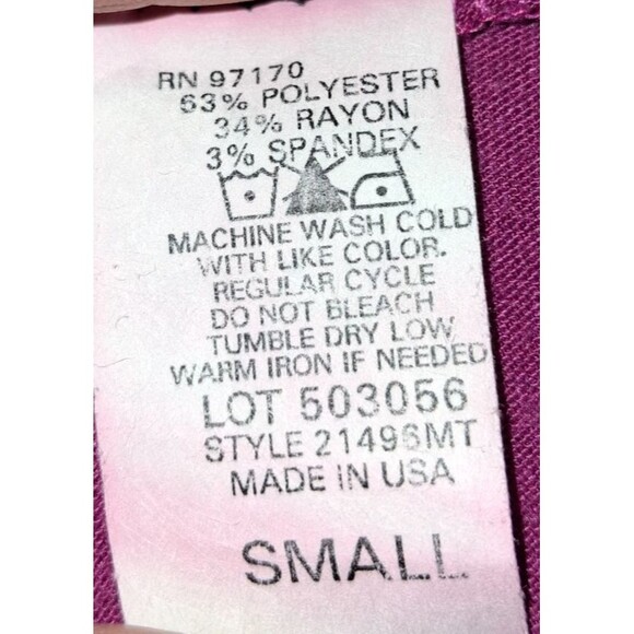 Goddess Maternity Berry Pink T-shirt Size Small V neck Ruched Sides - Picture 5 of 5